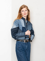 The Kaira Cropped Denim Jacket - Medium