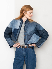 The Kaira Cropped Denim Jacket - Medium