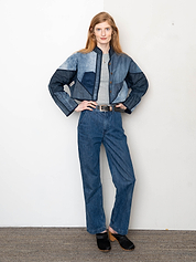 The Kaira Cropped Denim Jacket - Medium