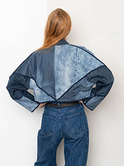 The Kaira Cropped Denim Jacket - Medium