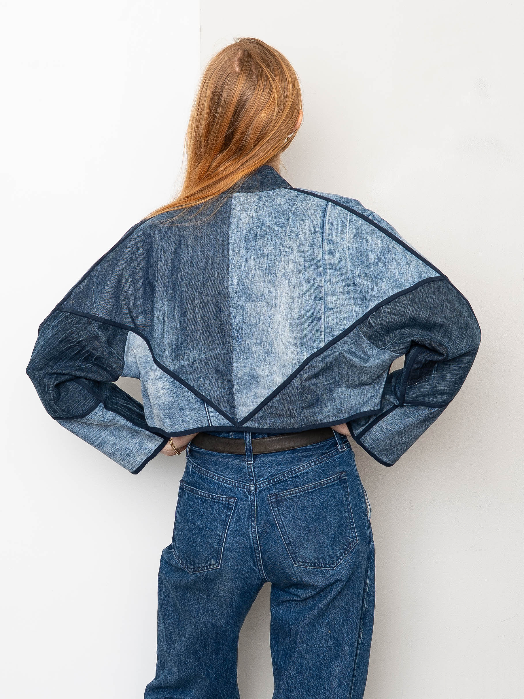 The Kaira Cropped Denim Jacket - Medium