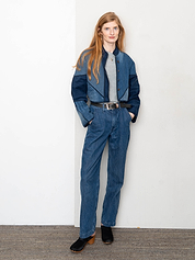 The Kaira Cropped Denim Jacket - Medium