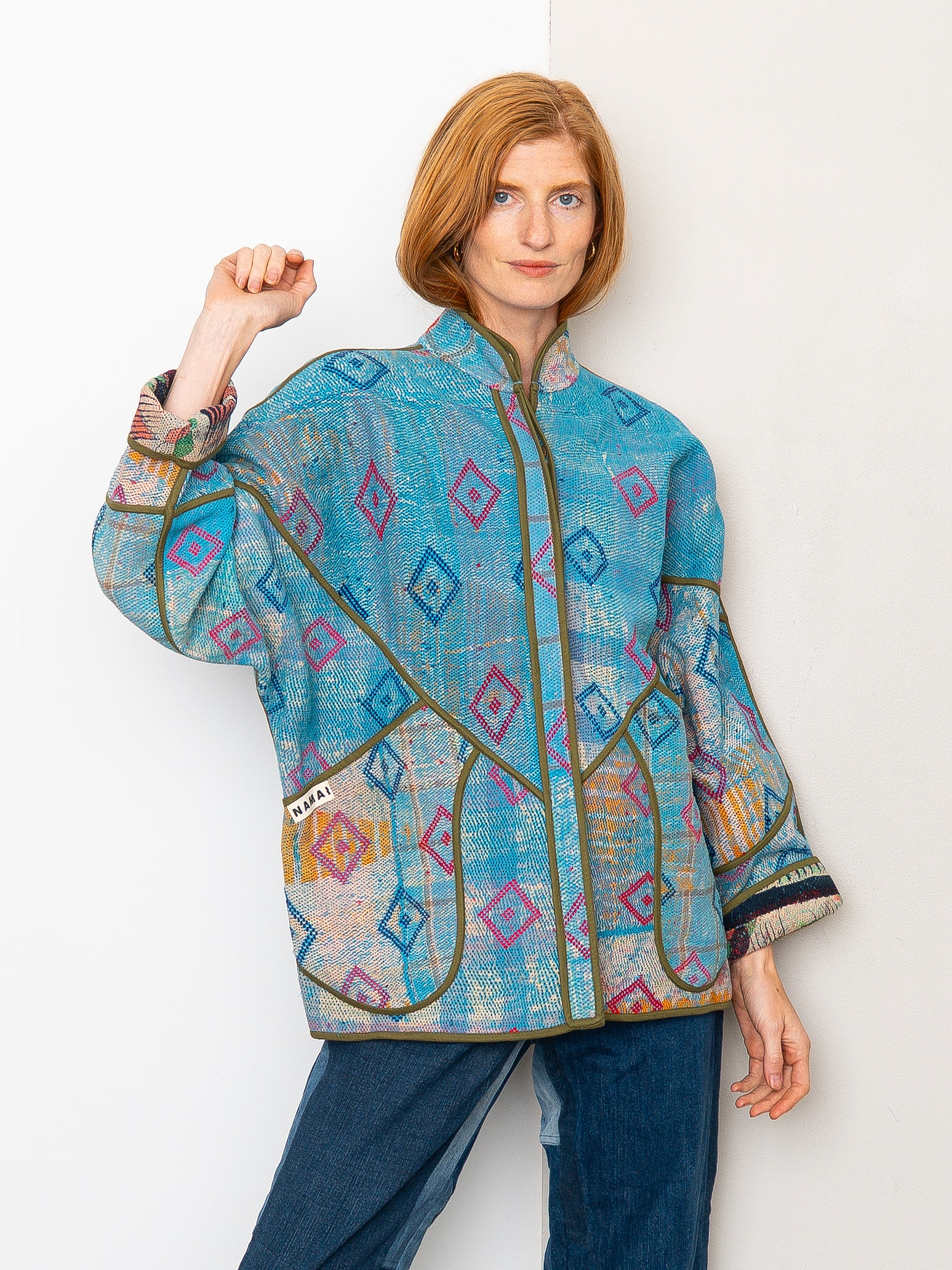 The Ladhiya Quilted Patchwork Kantha Jacket