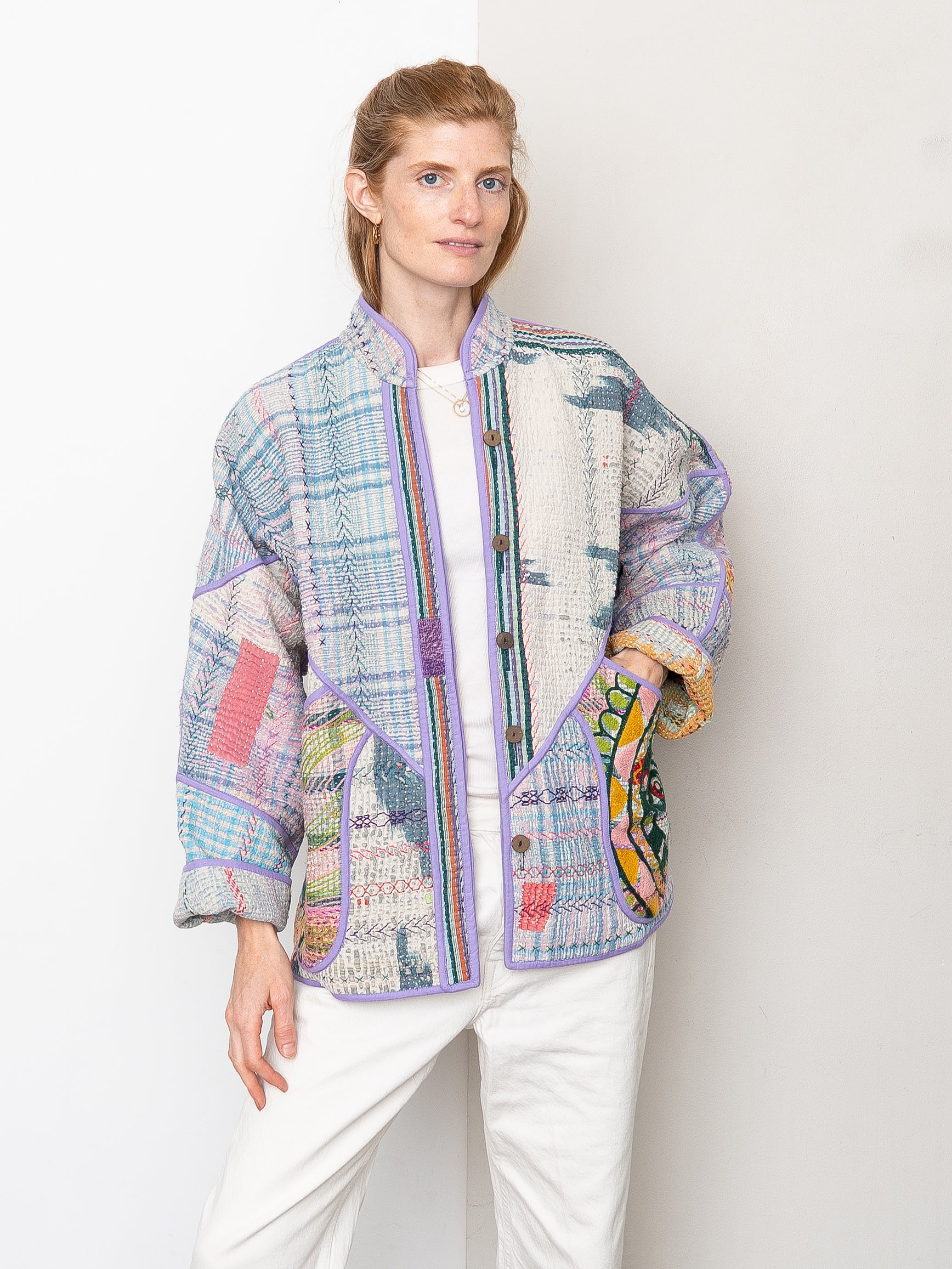 The Ladhiya Suzani Quilted Kantha Jacket