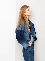 The Kaira Cropped Denim Jacket - Medium