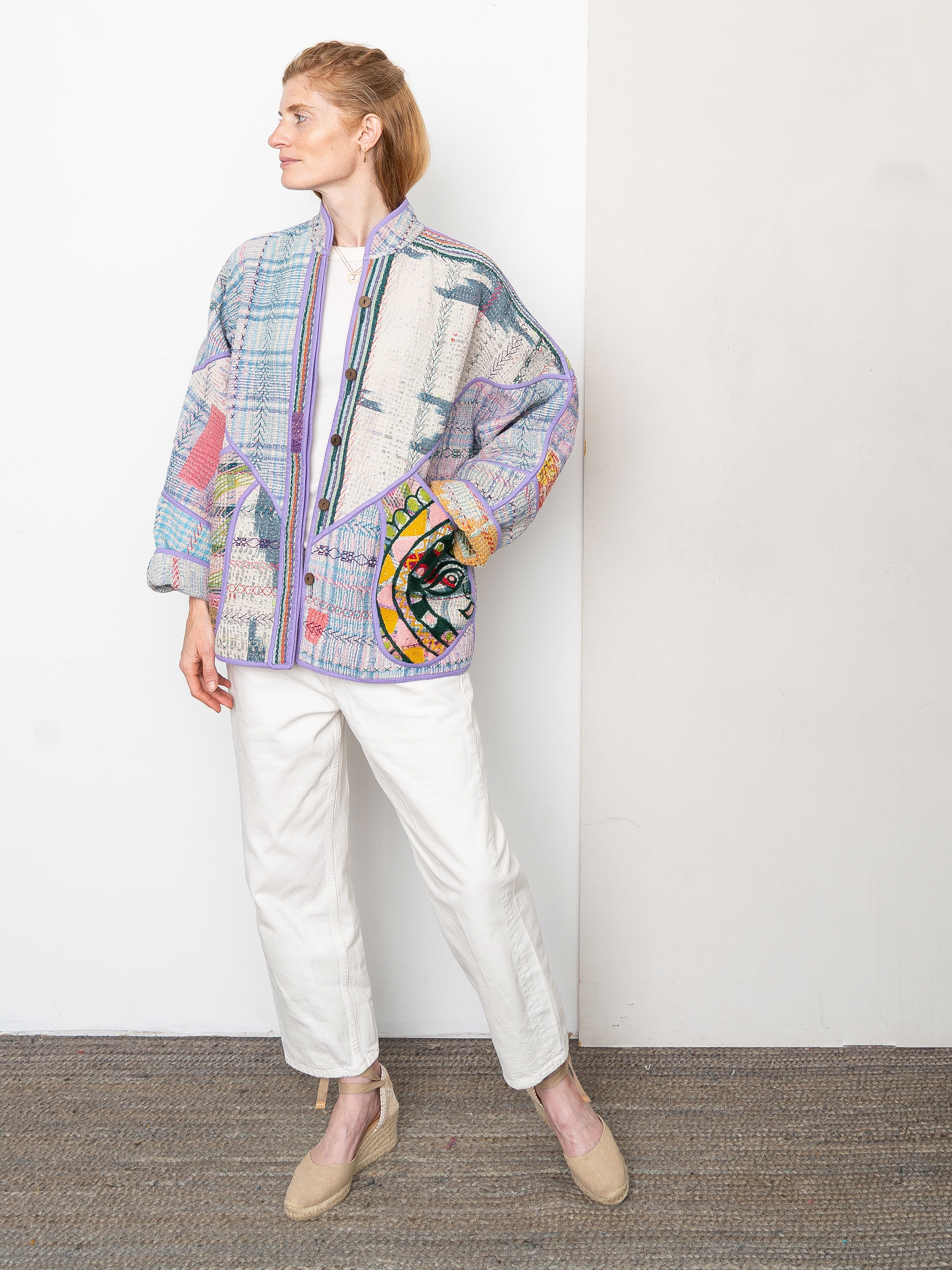 The Ladhiya Suzani Quilted Kantha Jacket