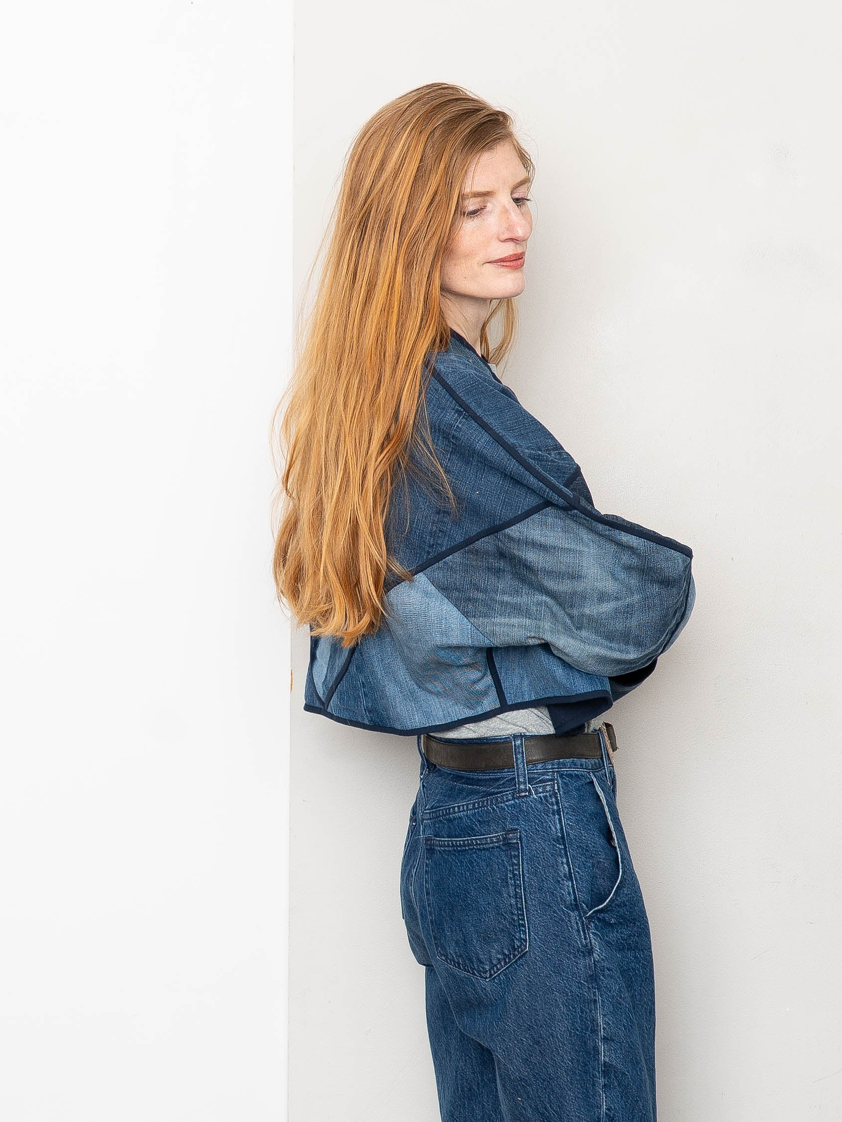 The Kaira Cropped Denim Jacket - Medium
