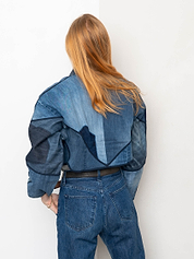 The Kaira Cropped Denim Jacket - Medium