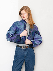 The Kaira Cropped Denim Suzani Jacket - Medium