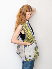 The Ladhiya Quilted Patchwork Kantha Vest