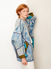 The Ishani Quilted Indigo Kantha Jacket