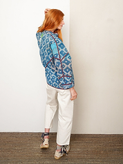The Ladhiya Quilted Indigo Kantha Jacket