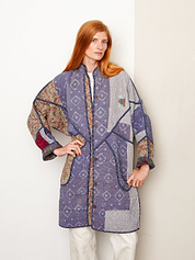 The Sai Quilted Indigo Kantha Coat