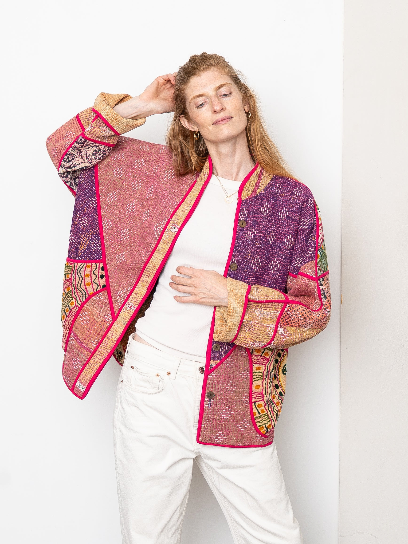 The Ladhiya Suzani Quilted Kantha Jacket