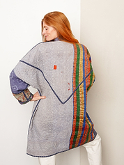 The Sai Quilted Indigo Kantha Coat