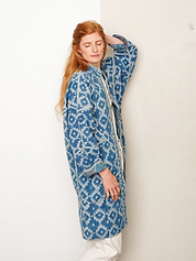 The Sai Quilted Indigo Kantha Coat
