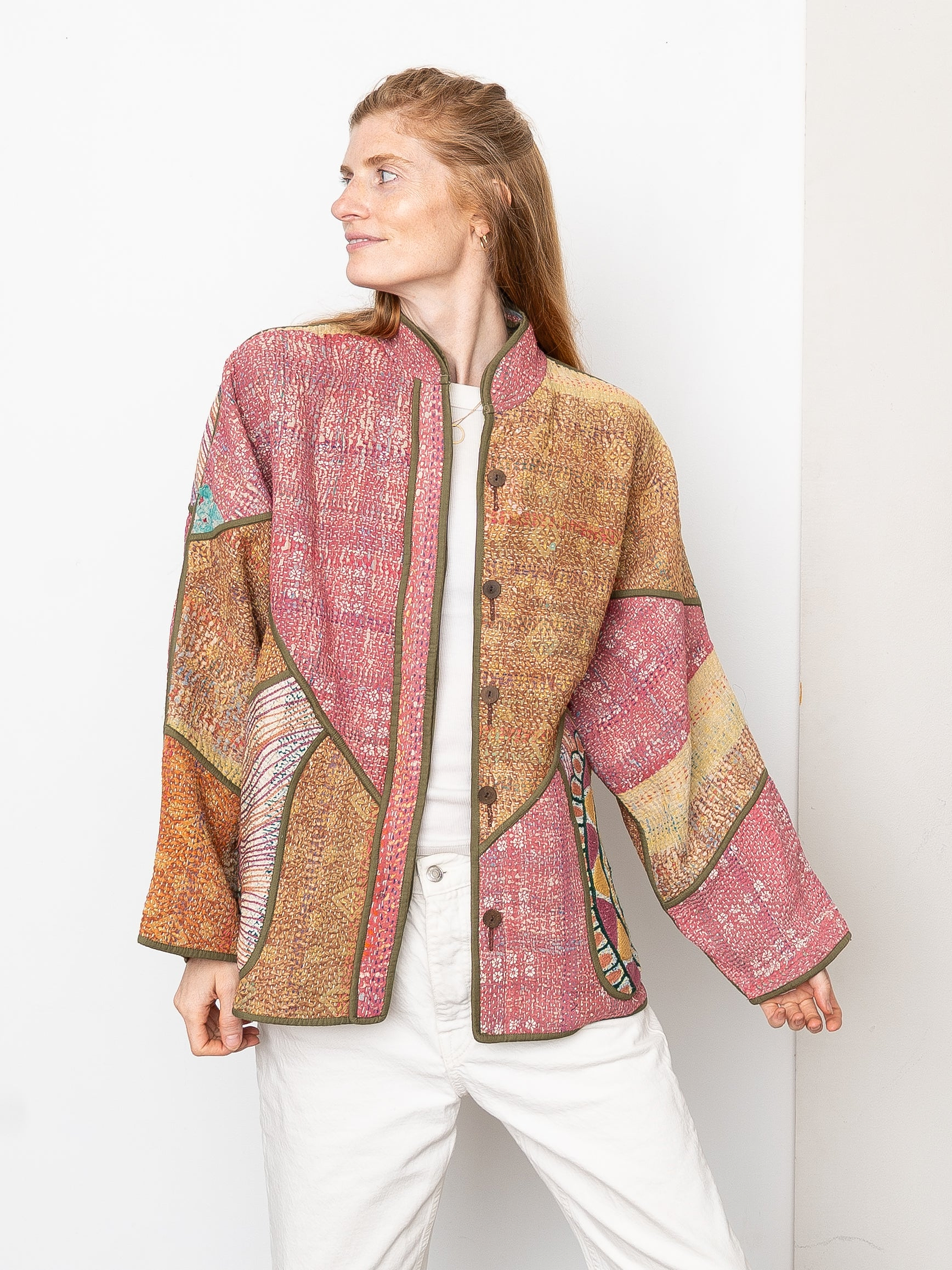 The Ladhiya Suzani Quilted Kantha Jacket