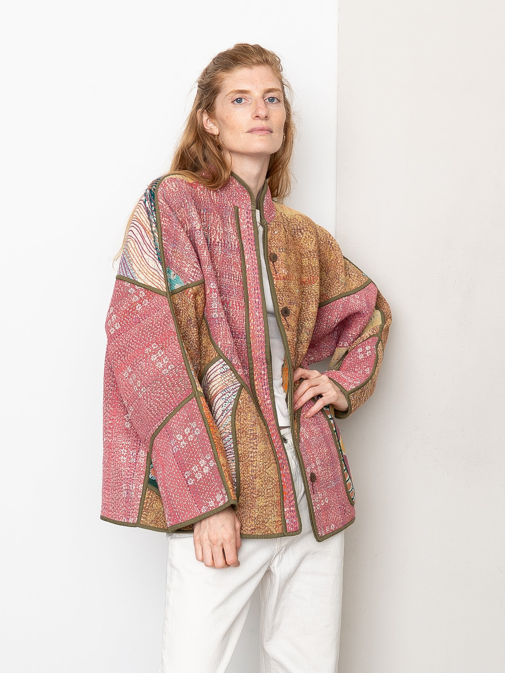 The Ladhiya Suzani Quilted Kantha Jacket