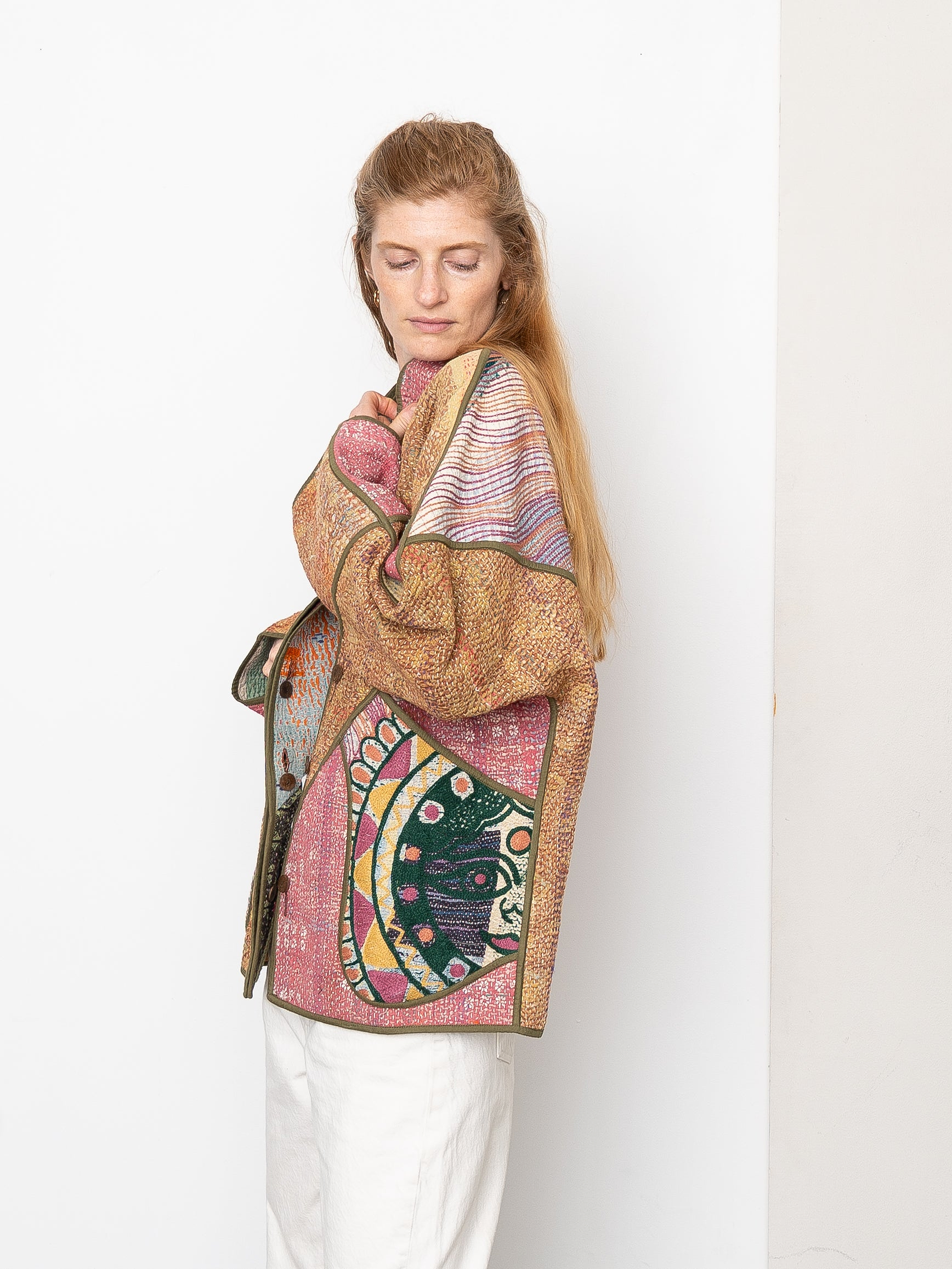 The Ladhiya Suzani Quilted Kantha Jacket