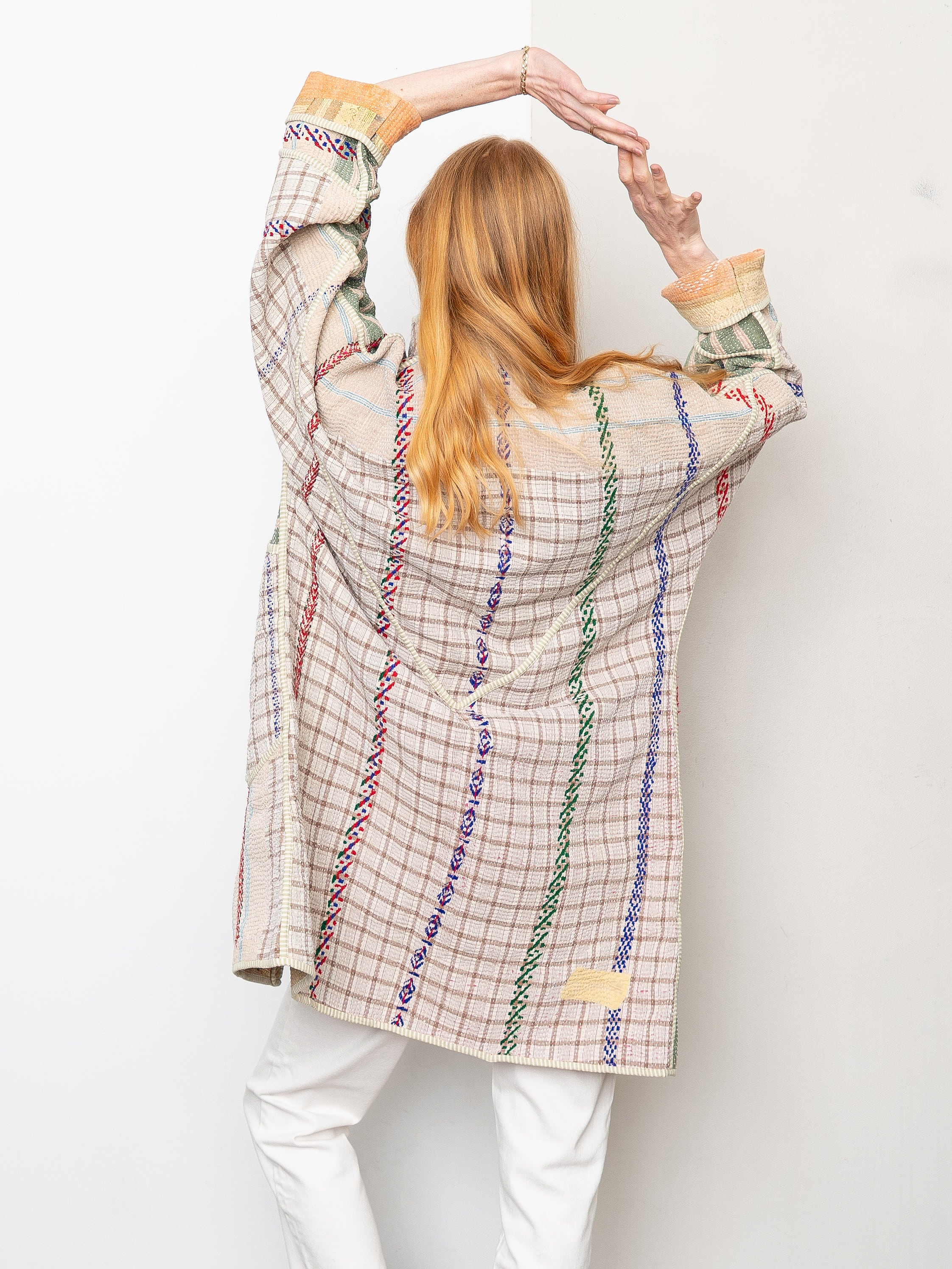 The Sai Quilted Patchwork Kantha Coat