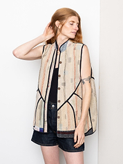 The Ladhiya Quilted Patchwork Kantha Vest