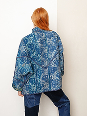 The Ishani Quilted Indigo Kantha Jacket
