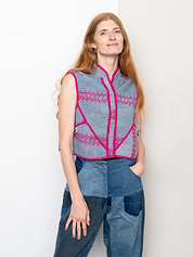 The Kaira Quilted Patchwork Kantha Vest