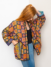 The Ladhiya Quilted Patchwork Kantha Jacket