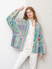 The Ladhiya Quilted Patchwork Kantha Jacket
