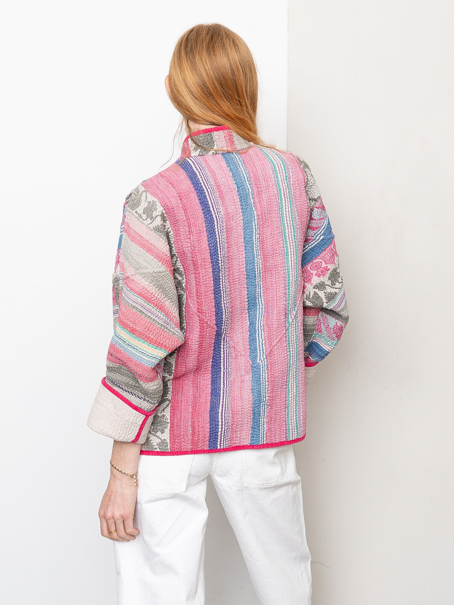 The Ladhiya Quilted Patchwork Kantha Jacket