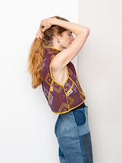 The Kaira Quilted Patchwork Kantha Vest