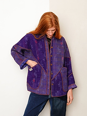 The Ladhiya Quilted Indigo Kantha Jacket