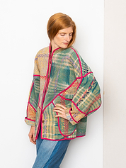 The Ladhiya Quilted Patchwork Kantha Jacket