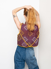 The Kaira Quilted Patchwork Kantha Vest