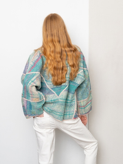 The Ladhiya Quilted Patchwork Kantha Jacket