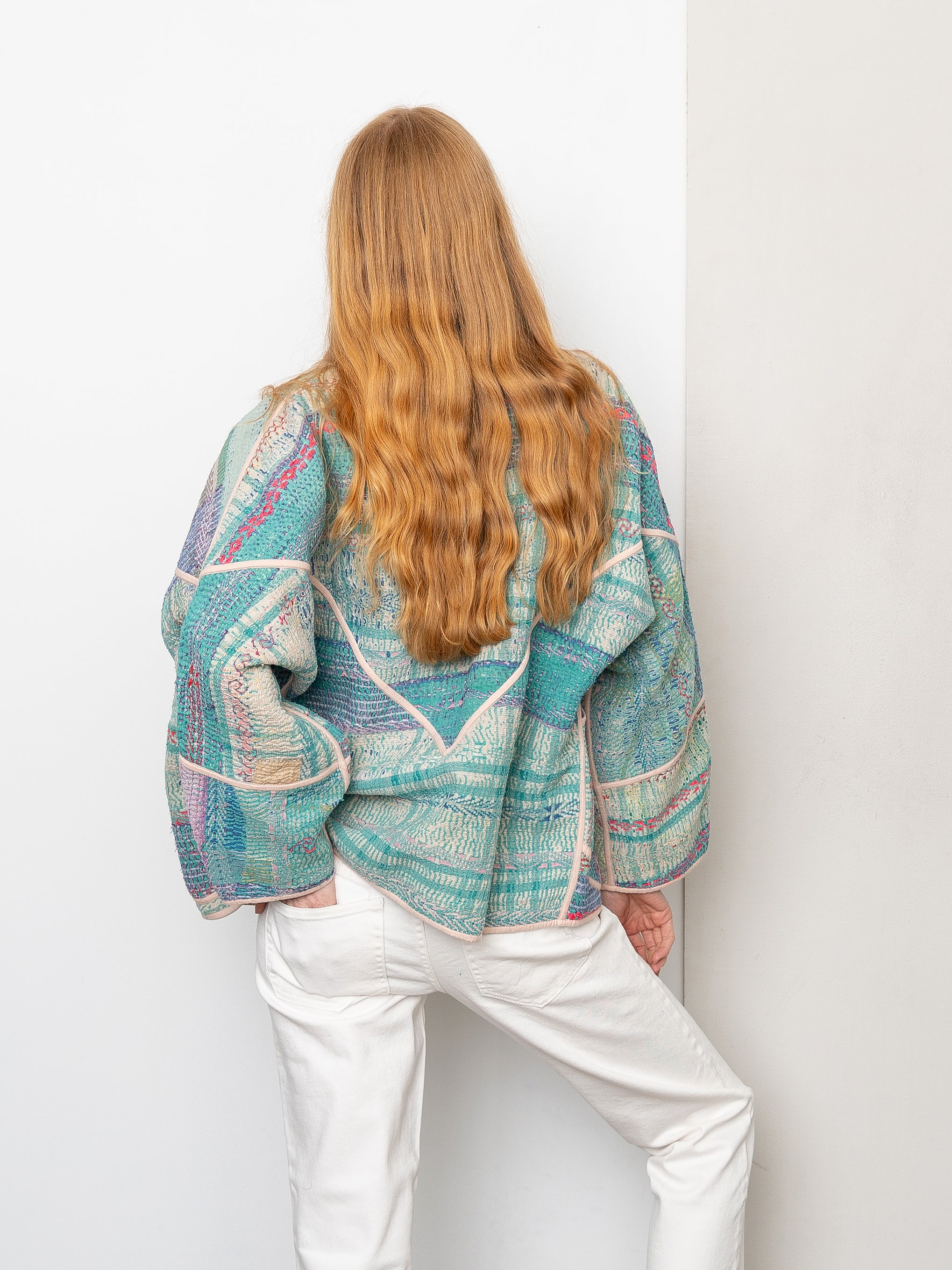 The Ladhiya Quilted Patchwork Kantha Jacket