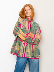 The Ladhiya Quilted Patchwork Kantha Jacket