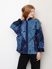 The Ladhiya Denim Suzani Jacket - Medium