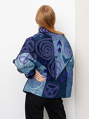 The Ladhiya Denim Suzani Jacket - Medium