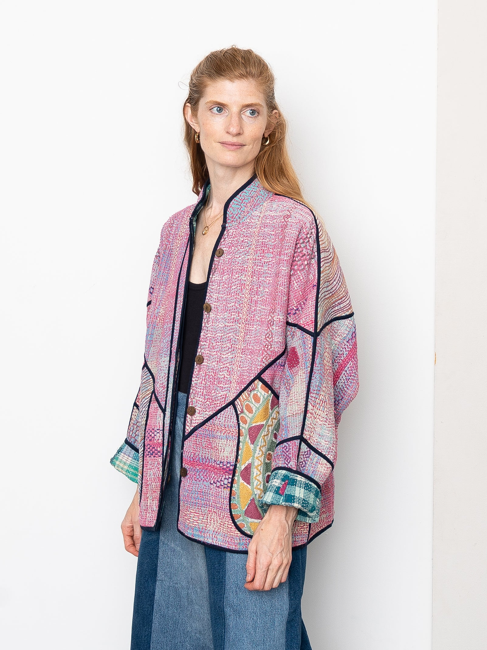 The Ladhiya Suzani Quilted Kantha Jacket