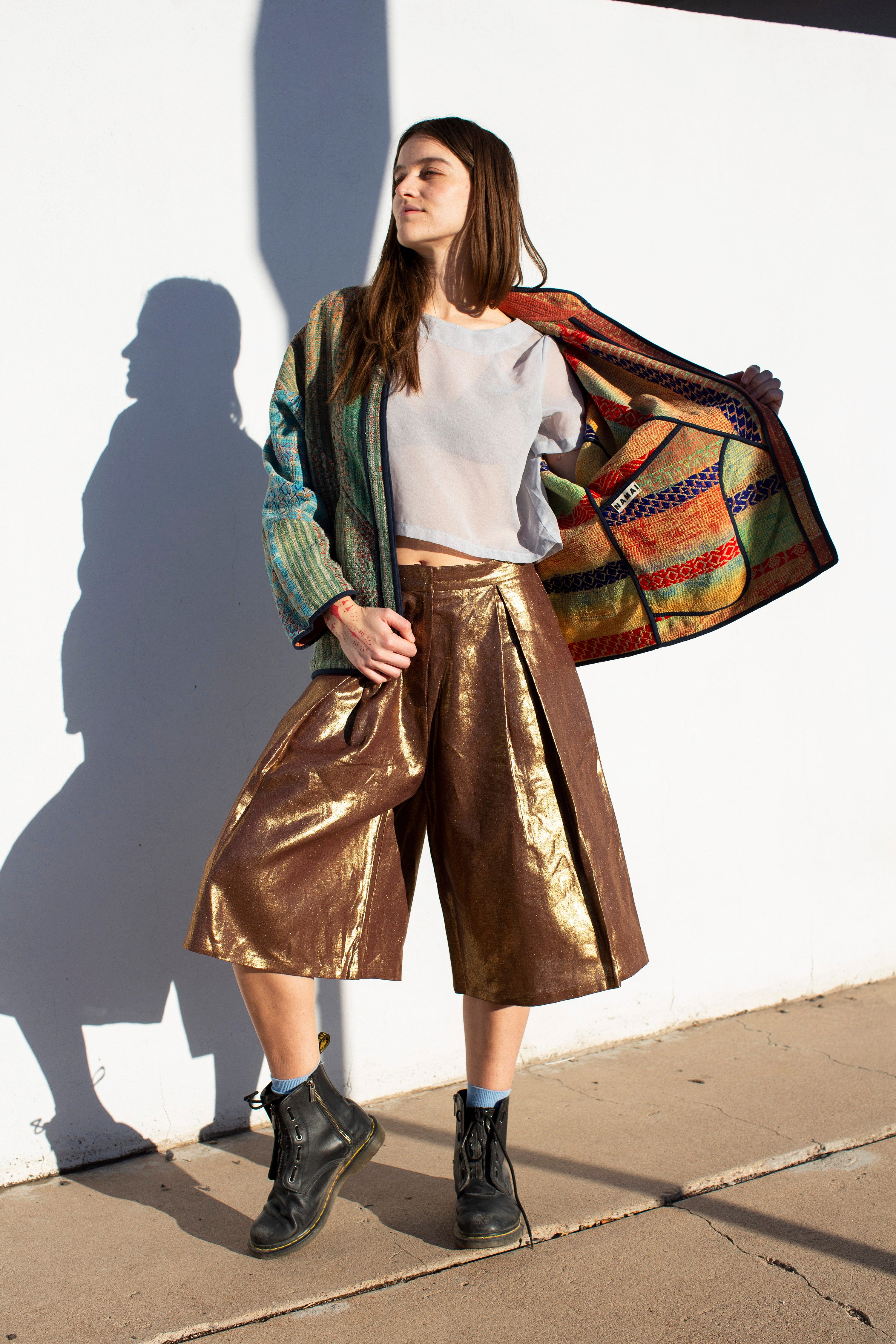 The Ladhiya Quilted Patchwork Kantha Jacket