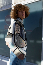 The Kaira Cropped Quilted Patchwork Kantha Jacket
