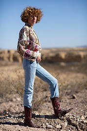 The Kaira Cropped Suzani Quilted Kantha Jacket