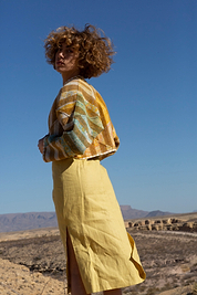The Kaira Cropped Quilted Patchwork Kantha Jacket