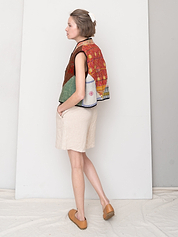 The Kaira Quilted Patchwork Kantha Vest