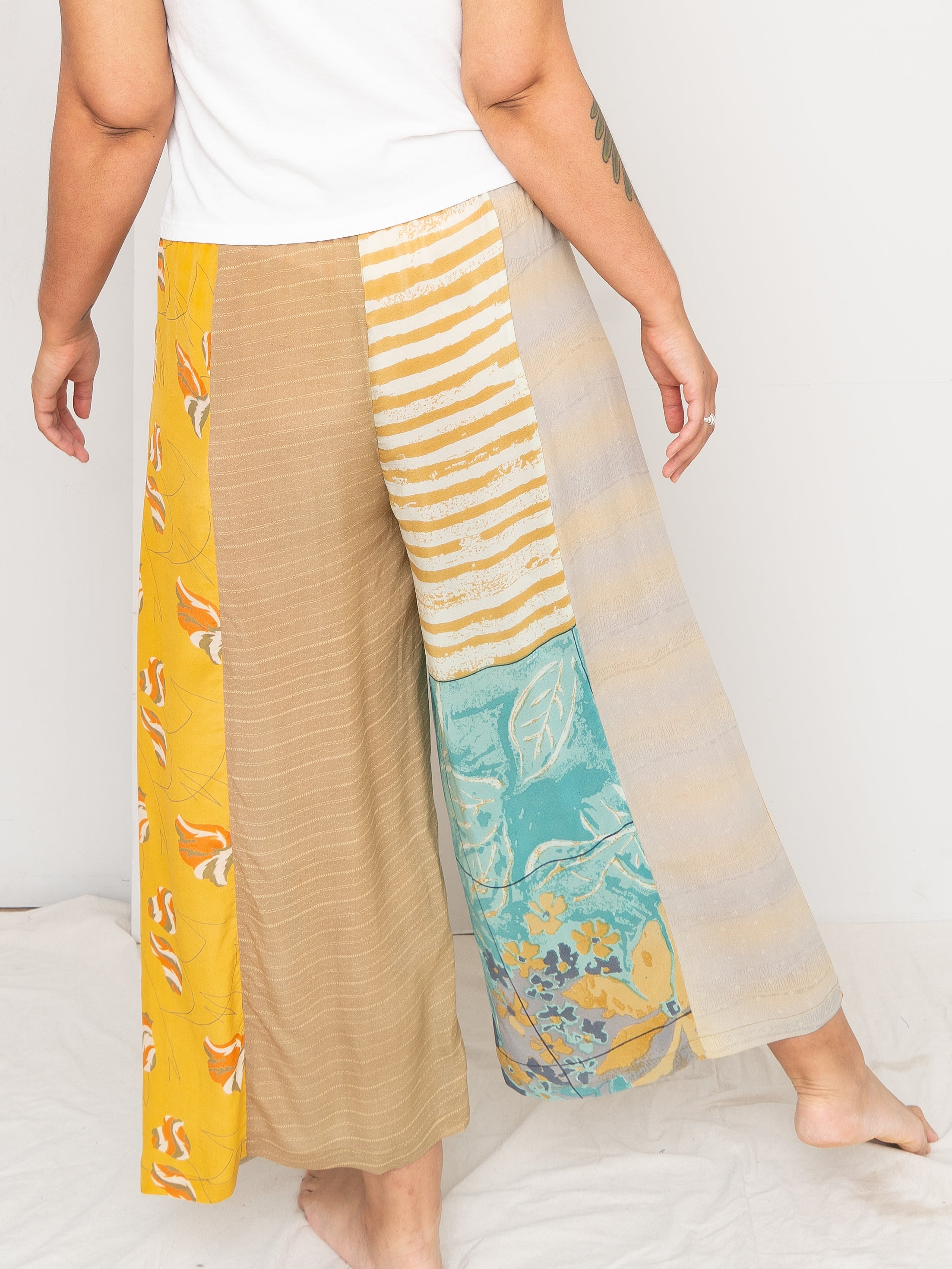 The Nayan Pant - Large - Upcycled Silk