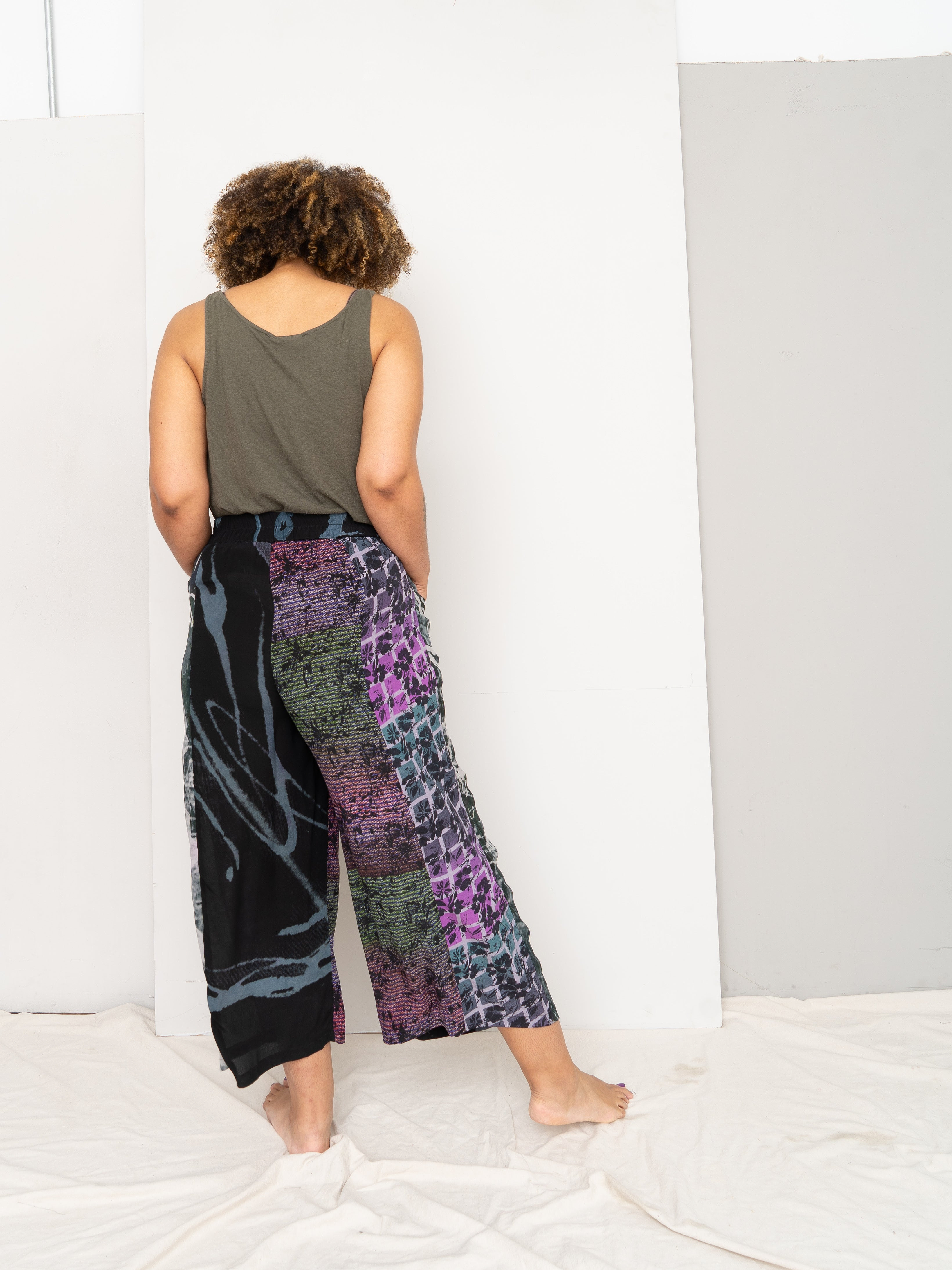 The Nayan Pant - Large - Upcycled Silk