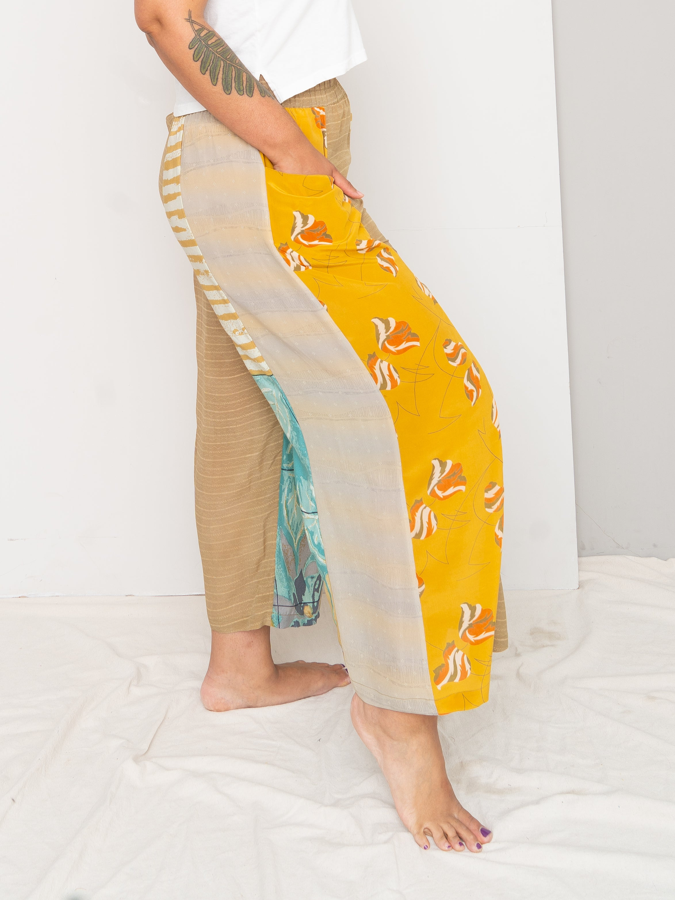 The Nayan Pant - Large - Upcycled Silk