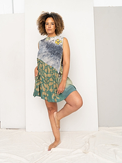 The Anan Short Dress  - Medium / Large - Upcycled Silk