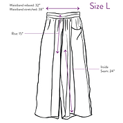 The Nayan Pant - Large - Upcycled Silk